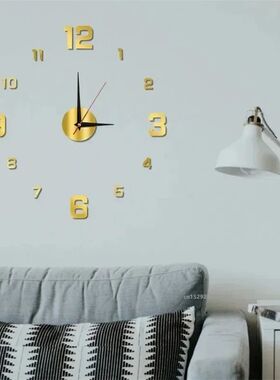 New 3D Acrylic Mirror Wall Clock Sticker for 40CM Fashion DI