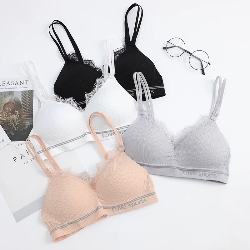 Wireless bra, thin push up bra for students
