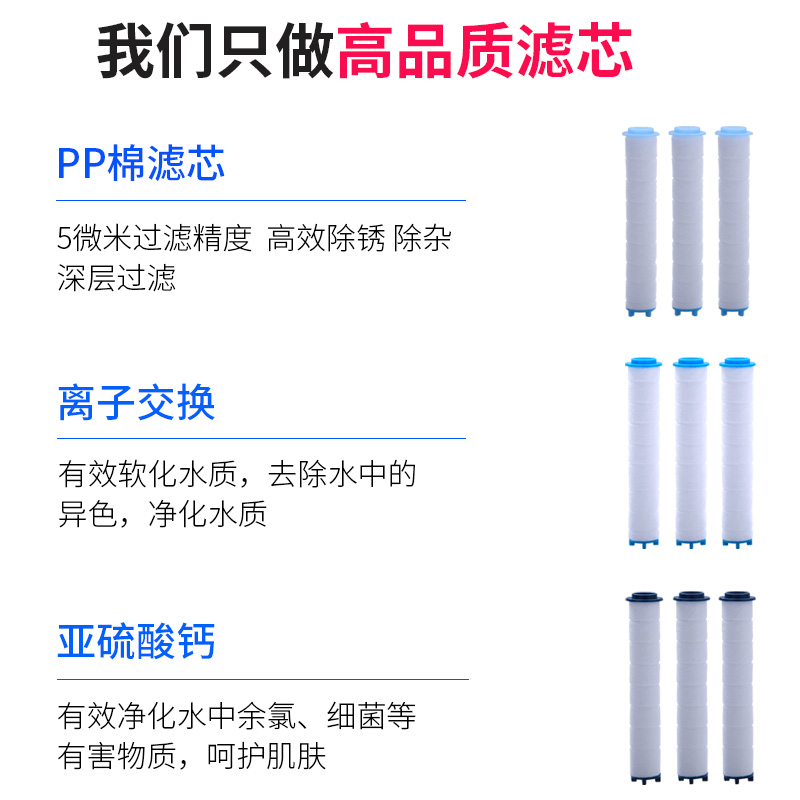 BidetKing软水过滤花洒喷头净水护肤过滤器滤芯除氯洗澡家用 - 图1