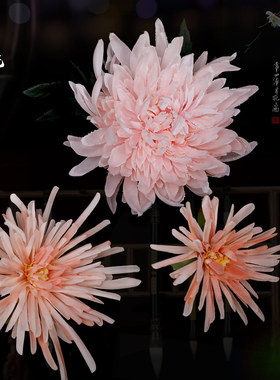 花朝节十二花神头饰汉服花仙子菊花造型发饰古风妆造仿真花配饰品