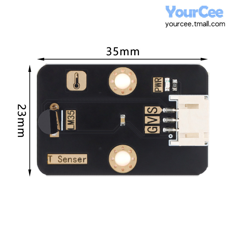 T Senser LM35DZ线性温度传感器模块模拟电压输出 PH2.0-3pin接口-图1