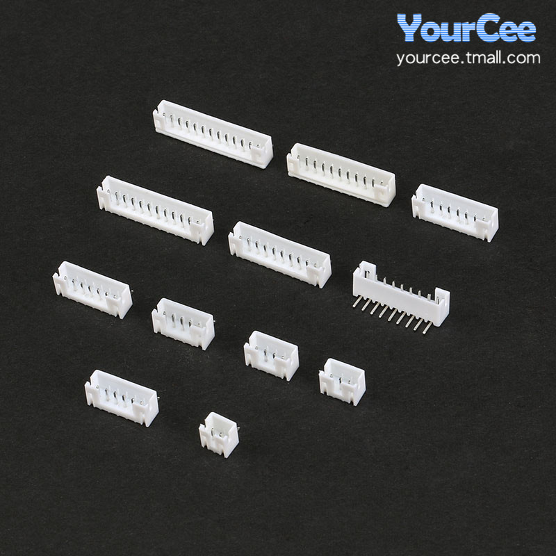 PH2.0 接插件 弯针插座 胶壳簧片 间距2.0mm 2/3/4/5/8-13P连接器 - 图0