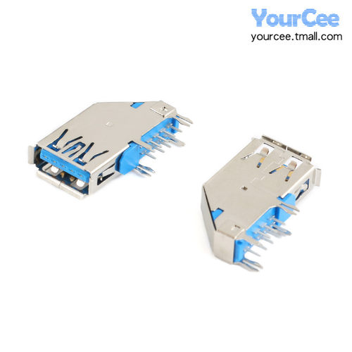 USB3.0-AM/AF/BF连接器 USB-A型B型方口公头母座 90/180度单/双口 - 图3