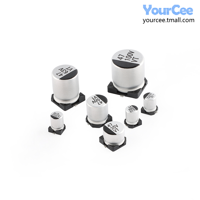 贴片铝电解电容器 0.1uF-2200uF 10V16V25V35V50V 22uF47uF100uF - 图1