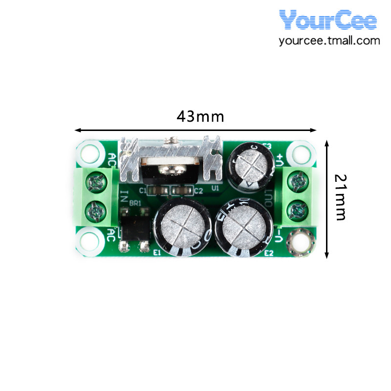 YourCee/L7805稳压电源模块 稳压电源板 整流滤波板 单电源板模块 - 图1