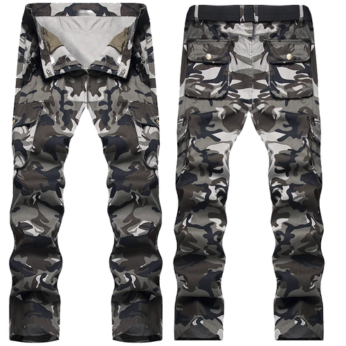 Мужской дорожный камуфляжный хлопковый комплект для работы для школьников, увеличенная толщина