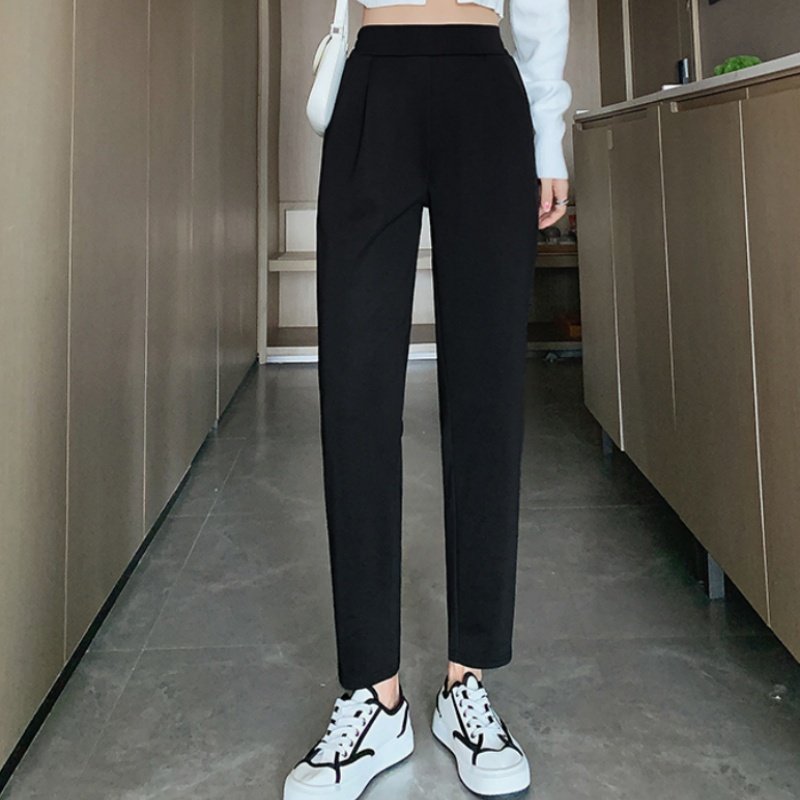 烟管裤女薄款2024新款垂感九分百搭西裤春秋季高腰显瘦宽松休闲裤