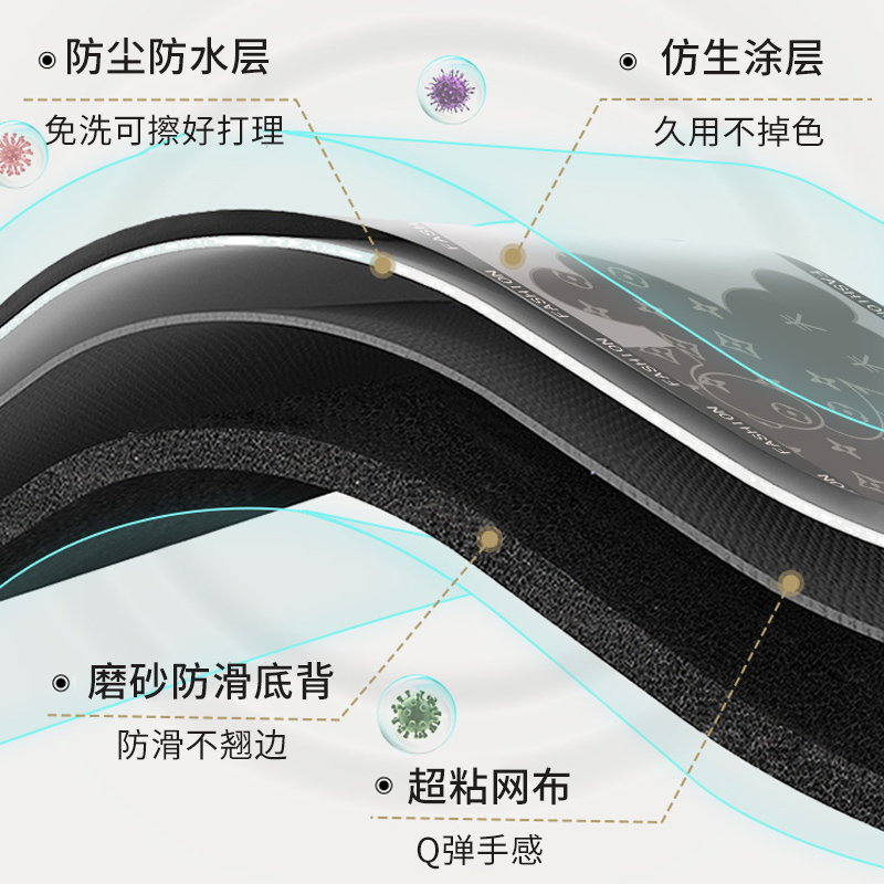 新中式滚筒式全自动洗衣机防尘套罩冰箱盖巾中国风盖布皮革防水垫-图3