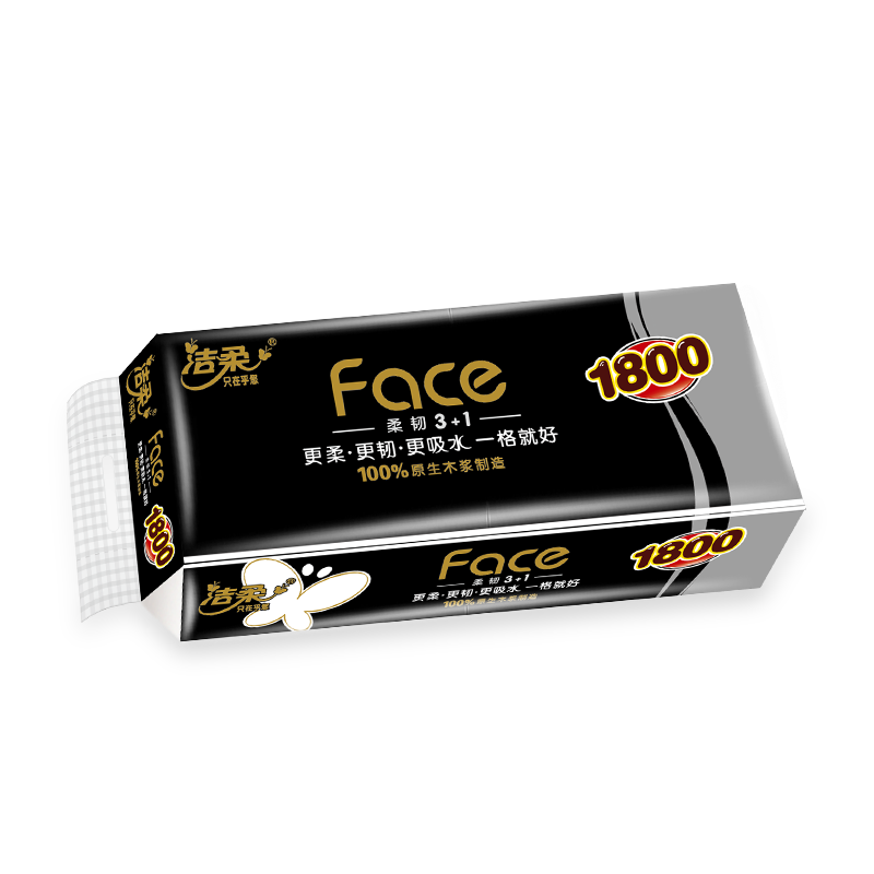 中顺洁柔纸巾黑face卷纸180g/卷装韧性家用4层正品厕纸卫生纸,淘宝优惠券,粉丝福利购,淘宝优惠卷