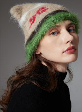 2025 Women INS Cute Cat Ears Knitted Hat Earmuffs Head Hat