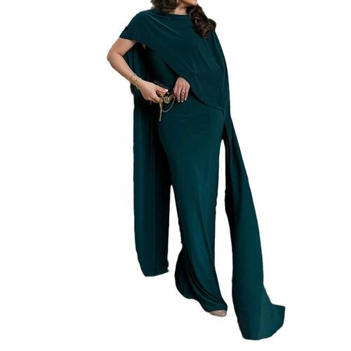欧美高级礼服修身轻奢性感披肩包臀连衣裙 Women evening dress - 图3