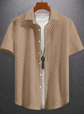 2025 men's short sleeved lapel shirt