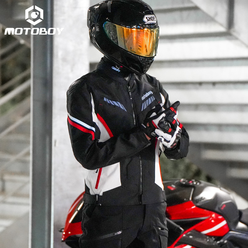 motoboy摩托车骑行服冬季套装男机车服防水防摔透气四季骑行装备 - 图0