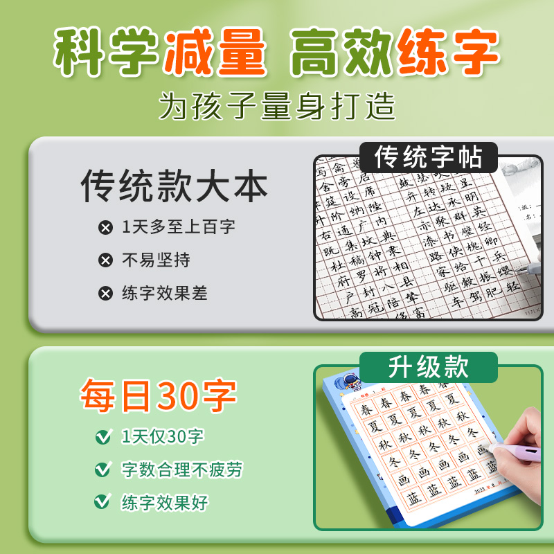 每日一练米字格每日30字田字格硬笔书法纸练字本钢笔字练习纸写字本小学生专用练字纸五言书法纸作品纸书写纸