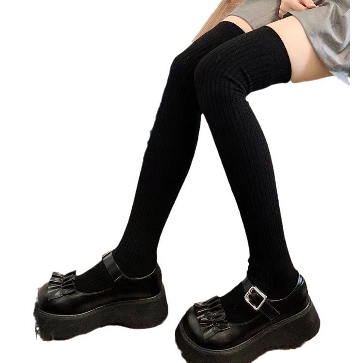 大腿袜过膝长筒袜女厚白色加长版高筒袜显瘦竖条纹保暖护膝袜,淘宝优惠券,粉丝福利购,淘宝优惠卷