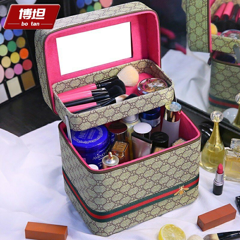 化妆品防尘大包多功能特大号收纳盒 博坦化妆包