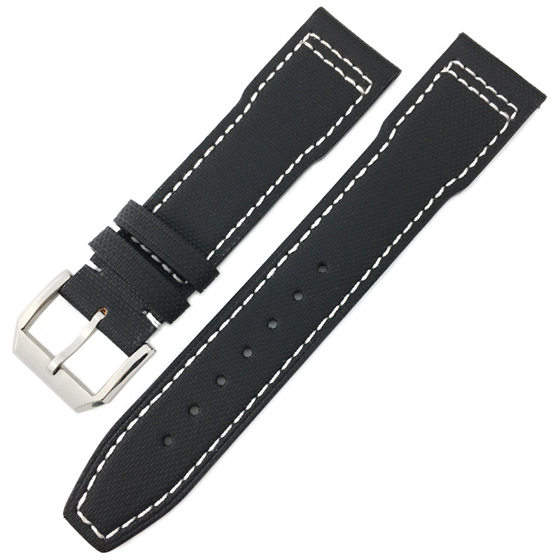 尼龙帆布防水万国小王子大17手表带 泰菲格手表配件