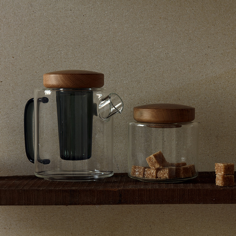 JZ几致Norman诺曼系列橡果壶高硼硅玻璃茶壶水壶水杯茶杯茶具 - 图0