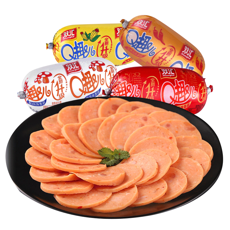 双汇70g*35支孜然香辣蘑菇火腿肠 美巢食品包装即食肠类