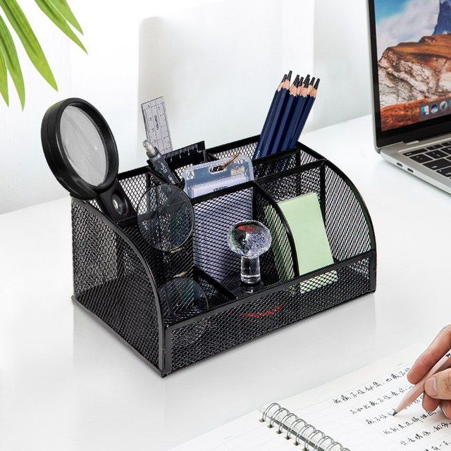 Deli multi-functional large capacity mesh pattern office supplies
