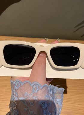 欧美复古长方形蹦迪墨镜潮女网红