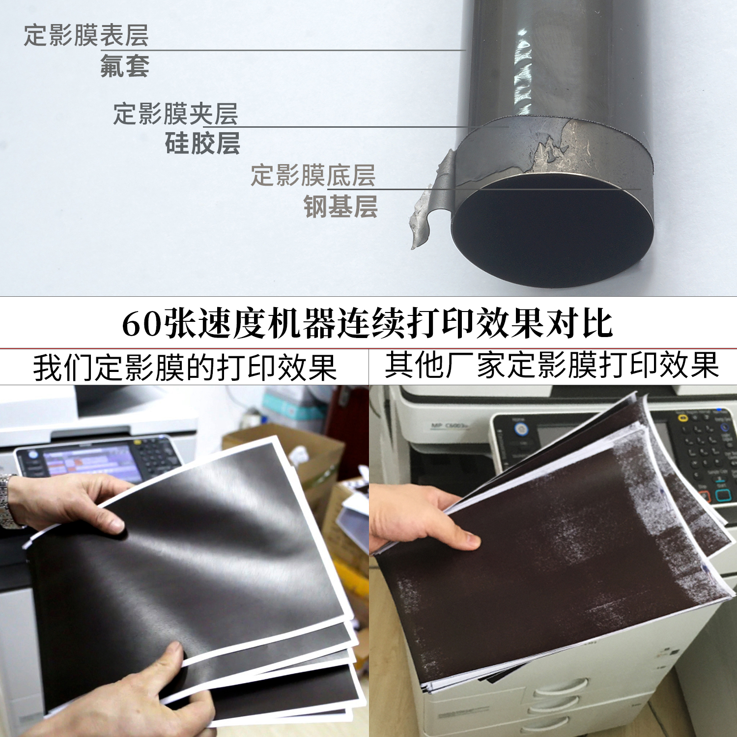 原装理光MPC 3002 C 3502 4502 5502下辊830定影钢膜 加热带 压条 - 图1