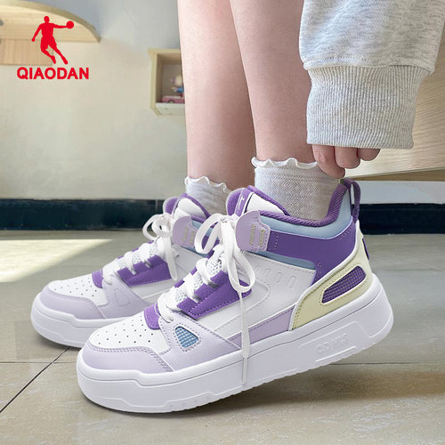 乔丹运动鞋女2025新款官方旗舰空军一号女鞋冬季学生百搭高帮板鞋 - 图3