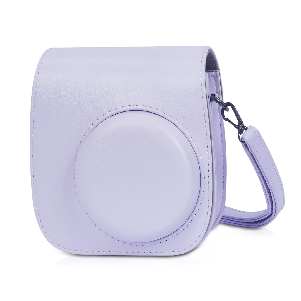 润哲  适用拍立得mini12保护壳相机包富士相机保护套复古皮质保护壳硅胶套mini11/mini9专用收纳包搭配好看 - 图2