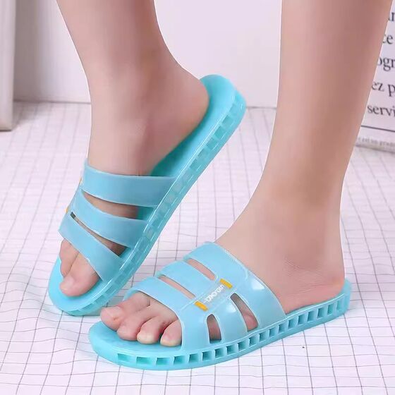 Crystal slippers non-slip soft sole wear-resistant home sandals and slippers