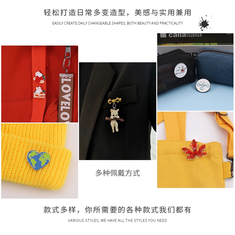 刀客匕首黑猫小刀胸针猫咪动物徽章别针扣帽徽包包装饰品礼物-图3