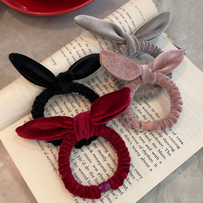 儿童兔耳朵蝴蝶结发圈扎高马尾皮筋头绳小女孩不伤发可爱发圈发饰,淘宝优惠券,粉丝福利购,淘宝优惠卷