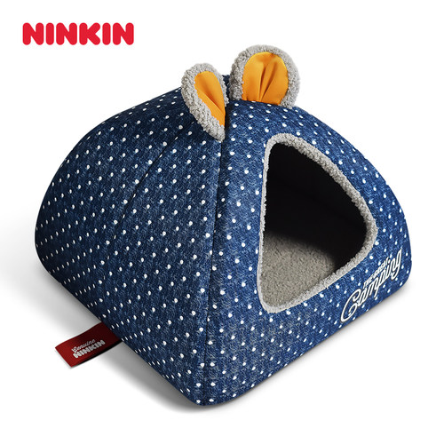 Ninkin狗窝猫窝泰迪吉娃娃博美帐篷小型犬半封闭式保暖秋冬宠物窝 - 图2