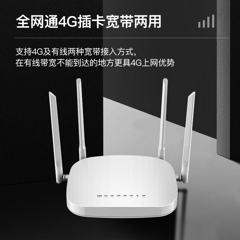 T400-304K力必拓4G工业级路由器随身wifi插卡全网通百兆网口DTU无线转有线车载CPE户外联网传输 - 图0