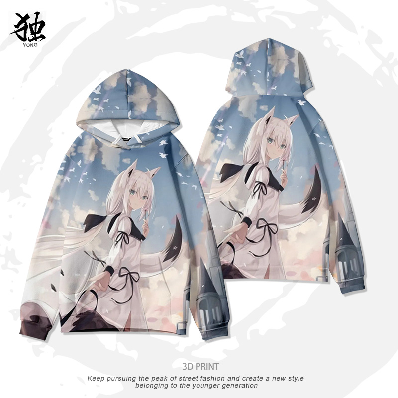 虚拟主播白上吹雪卫衣屑狐狸AWSL周边vtuber动漫周边衣服hololive-图2