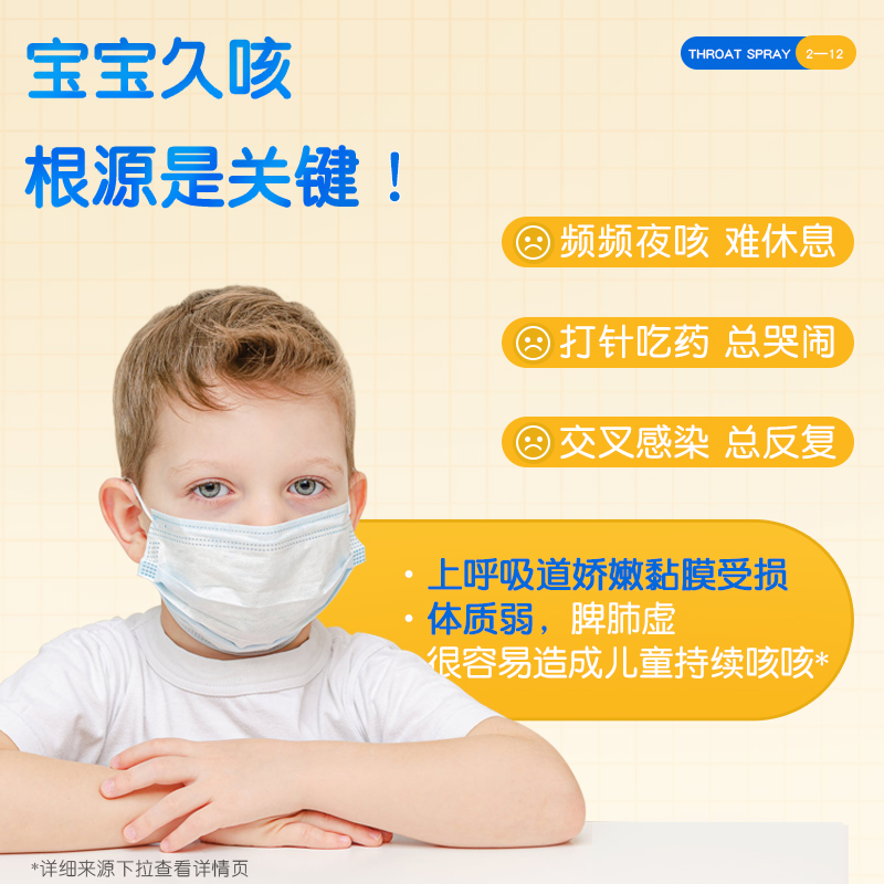 【2岁+】好分贝儿童咳咳喷雾咽扁肿痛干痒润喉有痰抵抗力过敏 - 图0