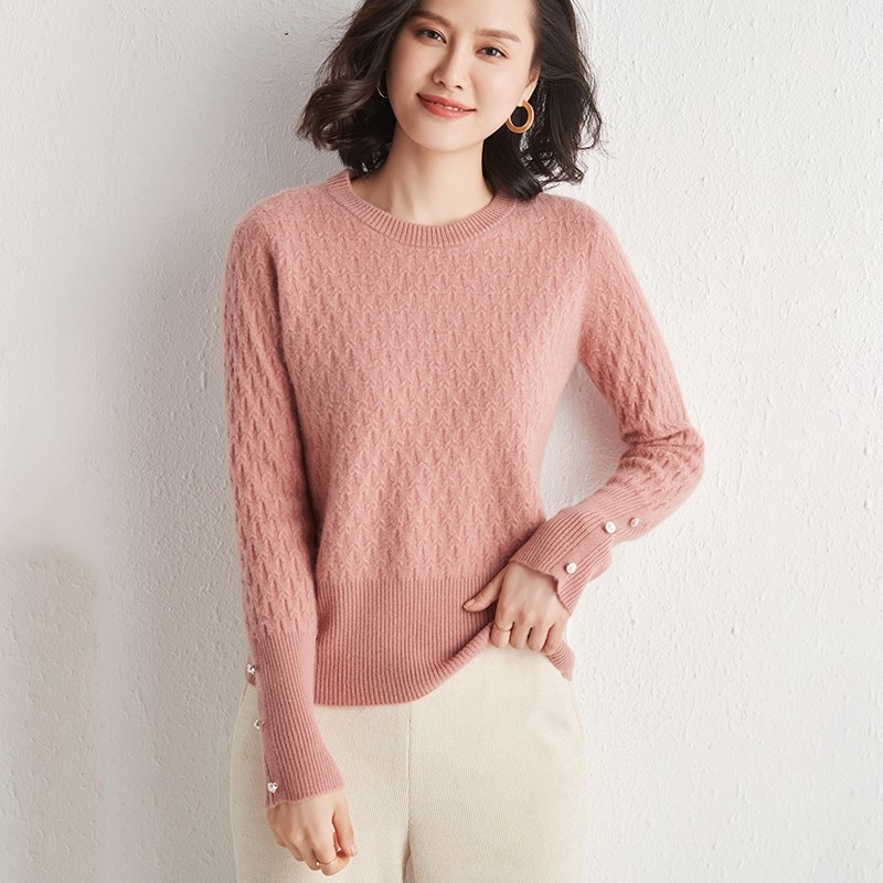 大爱!洋气显白女外穿新款风羊绒衫 祥绒腾跃毛衣