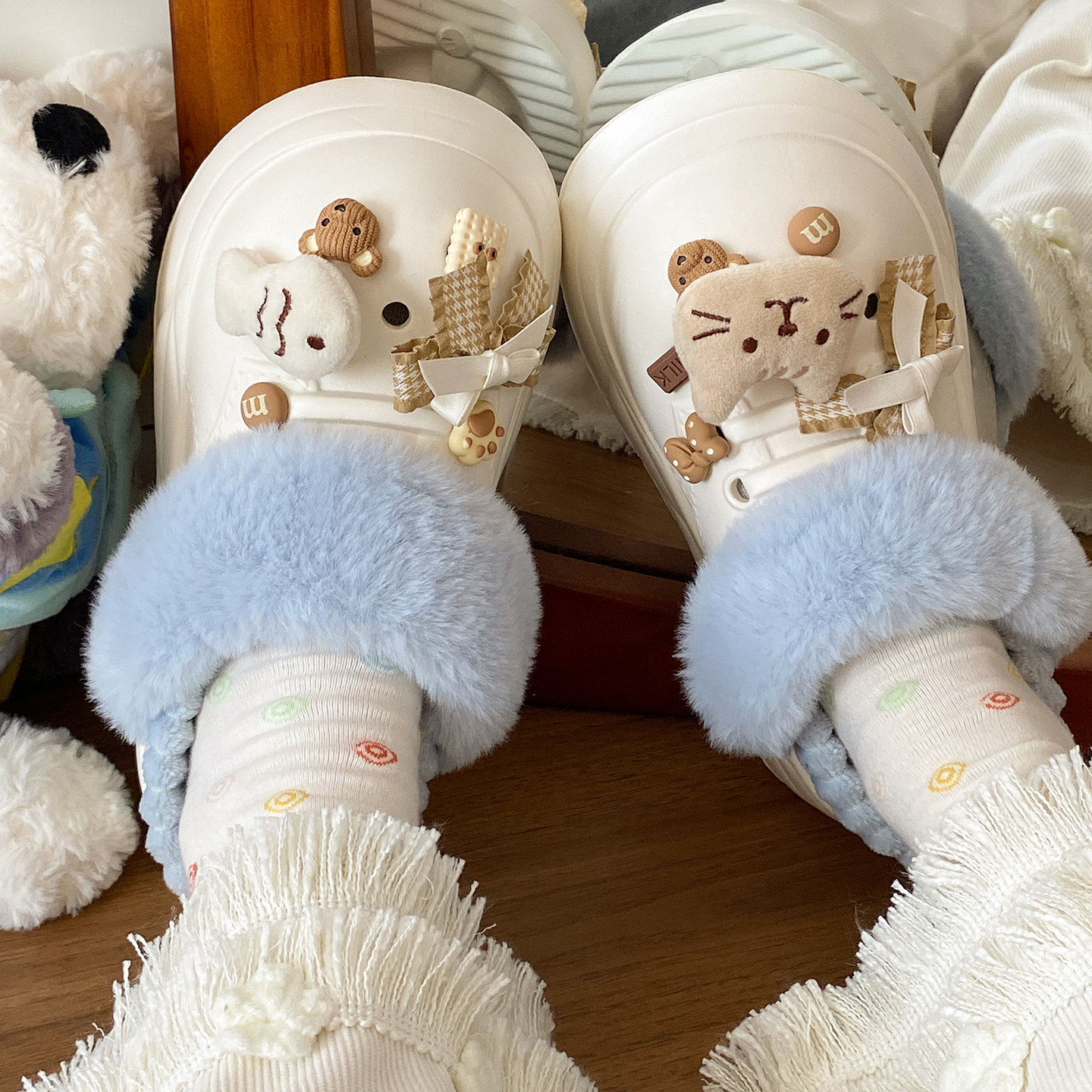 防水棉拖鞋女冬季可爱猫鱼室内外穿保暖加绒防滑厚底包跟月子棉鞋,淘宝优惠券,粉丝福利购,淘宝优惠卷