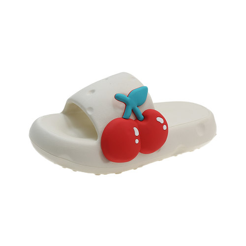 2025年新款可爱踩屎感拖鞋女外穿夏季樱桃厚底防滑室内家居凉拖鞋 - 图0
