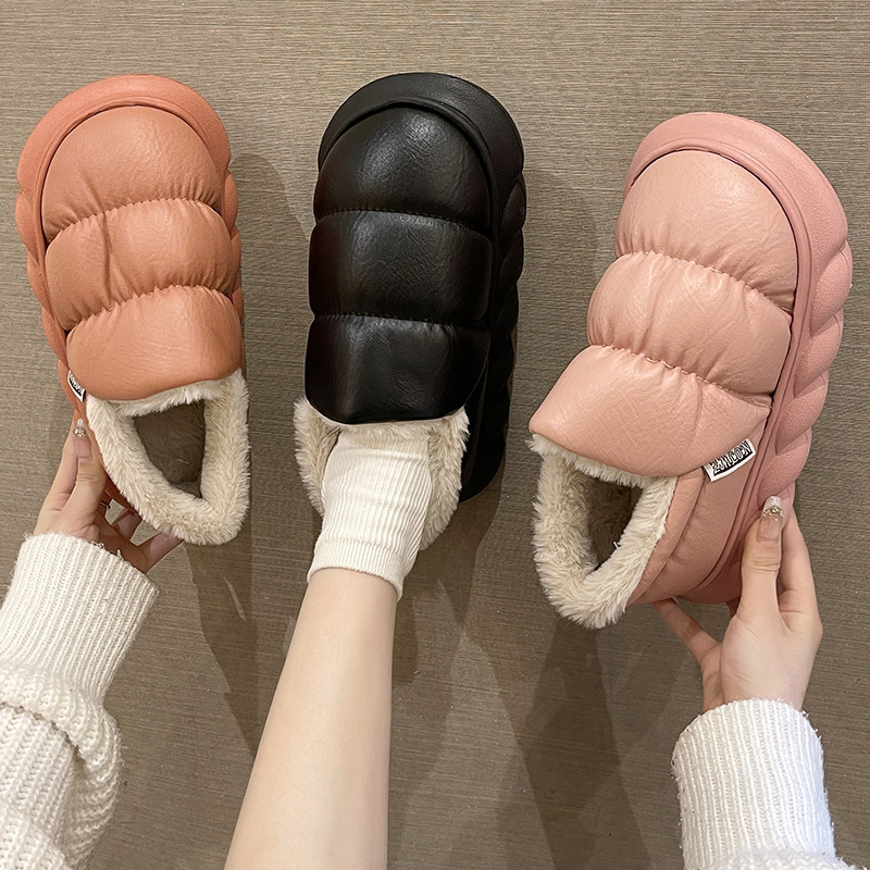 室内防滑居家防水棉拖鞋女士冬季外穿包跟加厚毛绒月子鞋厚底棉鞋,淘宝优惠券,粉丝福利购,淘宝优惠卷