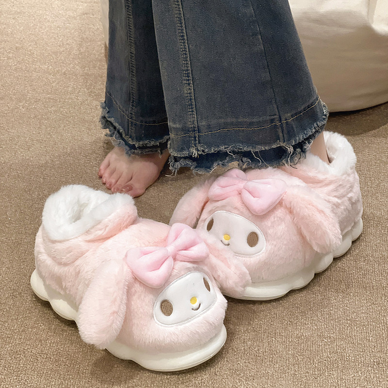 冬季室内居家可爱棉拖鞋女加厚毛绒保暖学生宿舍厚底防滑包跟棉鞋,淘宝优惠券,粉丝福利购,淘宝优惠卷
