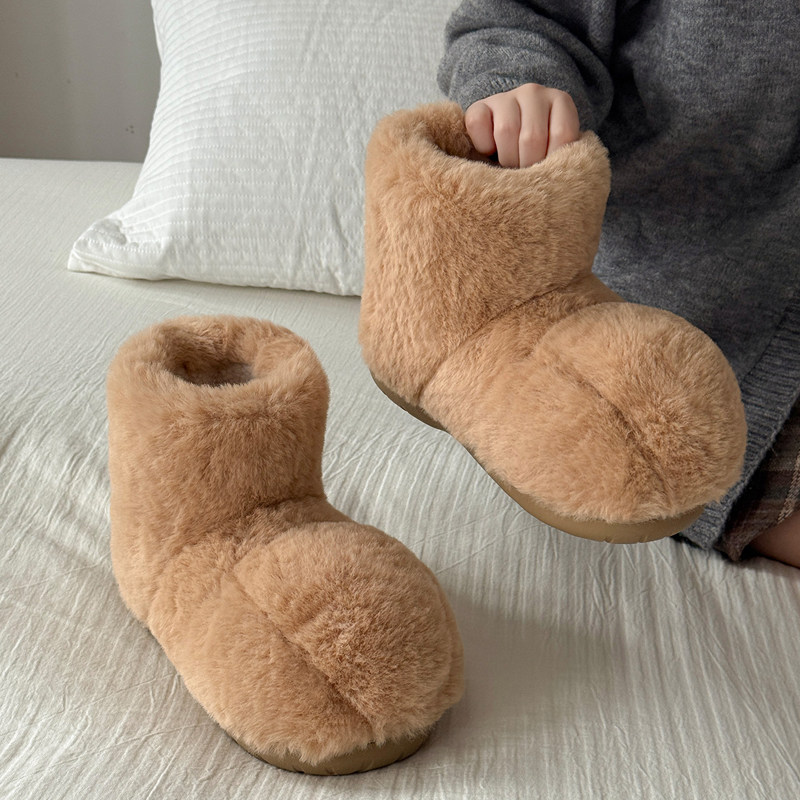 棉拖鞋女冬季软萌猫爪外穿防滑厚底室内居家保暖毛绒高帮包跟棉鞋,淘宝优惠券,粉丝福利购,淘宝优惠卷