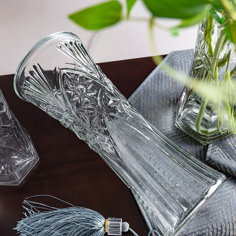 玻璃花瓶透明水养富贵竹百合花客厅插花摆件水竹子专用水培特大号,淘宝优惠券,粉丝福利购,淘宝优惠卷