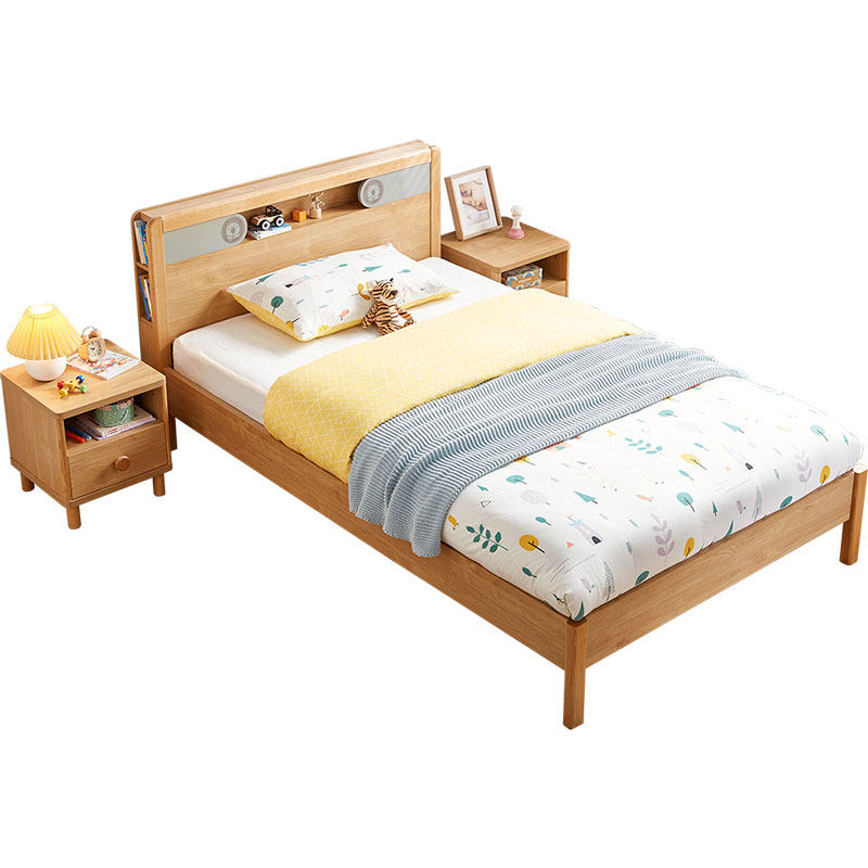 林氏木业实木框男孩学生kn1a儿童床 林氏木业kids儿童床