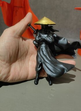 江湖故人古风侠客小摆件新中式陆微缸盆景造观景寒江孤影微缩国风