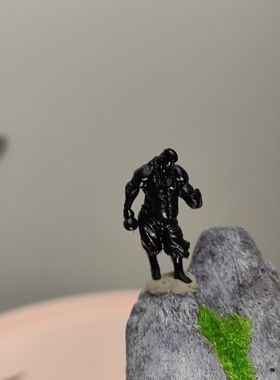 手办古代侠客狼摆件微缩人物江湖故狗微景观盆景美女小人寒江孤影