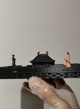 至尊宝紫霞仙子国风小摆件微缩人物江湖故人微景观盆景寒江孤影