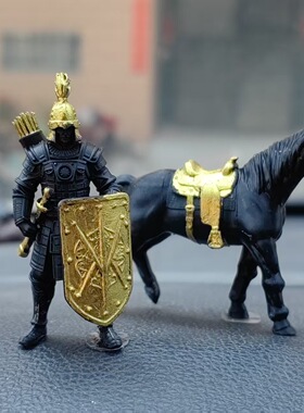 秦始皇阿房宫古代士兵将军微景观鱼缸造景3d打印树脂寒江孤影战马