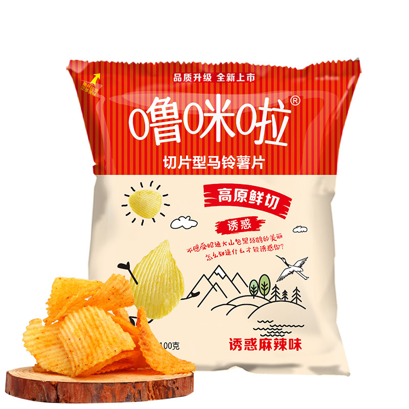 噜咪啦鲜切薯片整箱装休闲零食 噜咪啦膨化食品