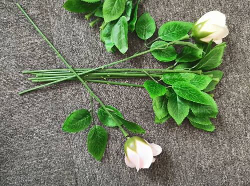 丝网花材料diy花径绿铁丝2号花枝胶包手工玫瑰花杆绿铁丝枝干花叶 - 图2