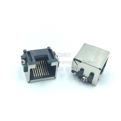 RJ45网络插座 网线接口 沉板贴片式 8P8C SMT 破板型 笔记本使用 - 图0